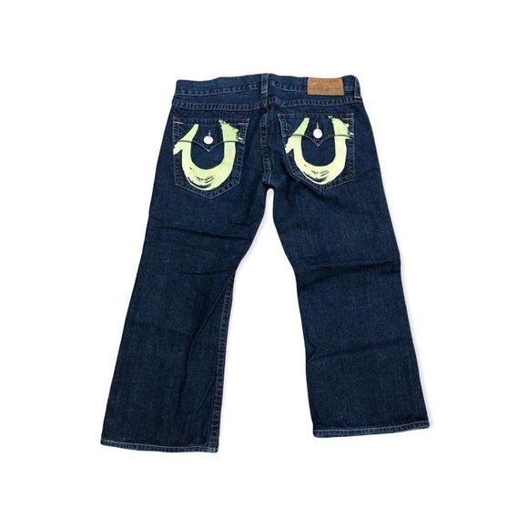 True Religion Jeans Size 38 'Yellow Horshoe' - Picture 3 of 7